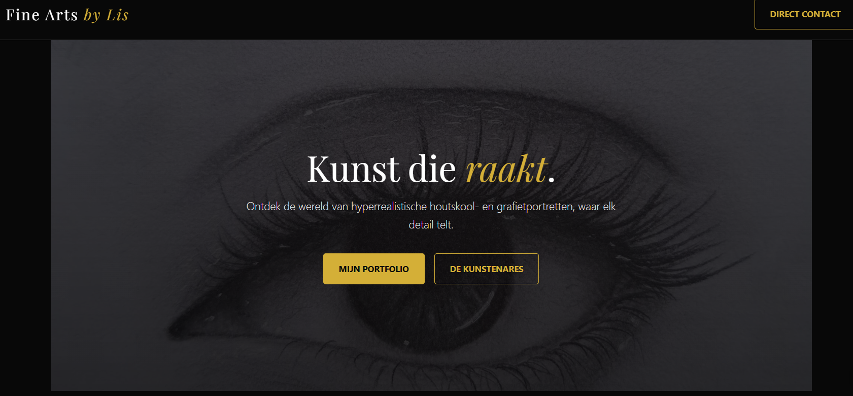 Website Fine Arts by Lis ontworpen door BDS
